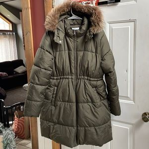 Old Navy Olive Green Medium Maternity Coat